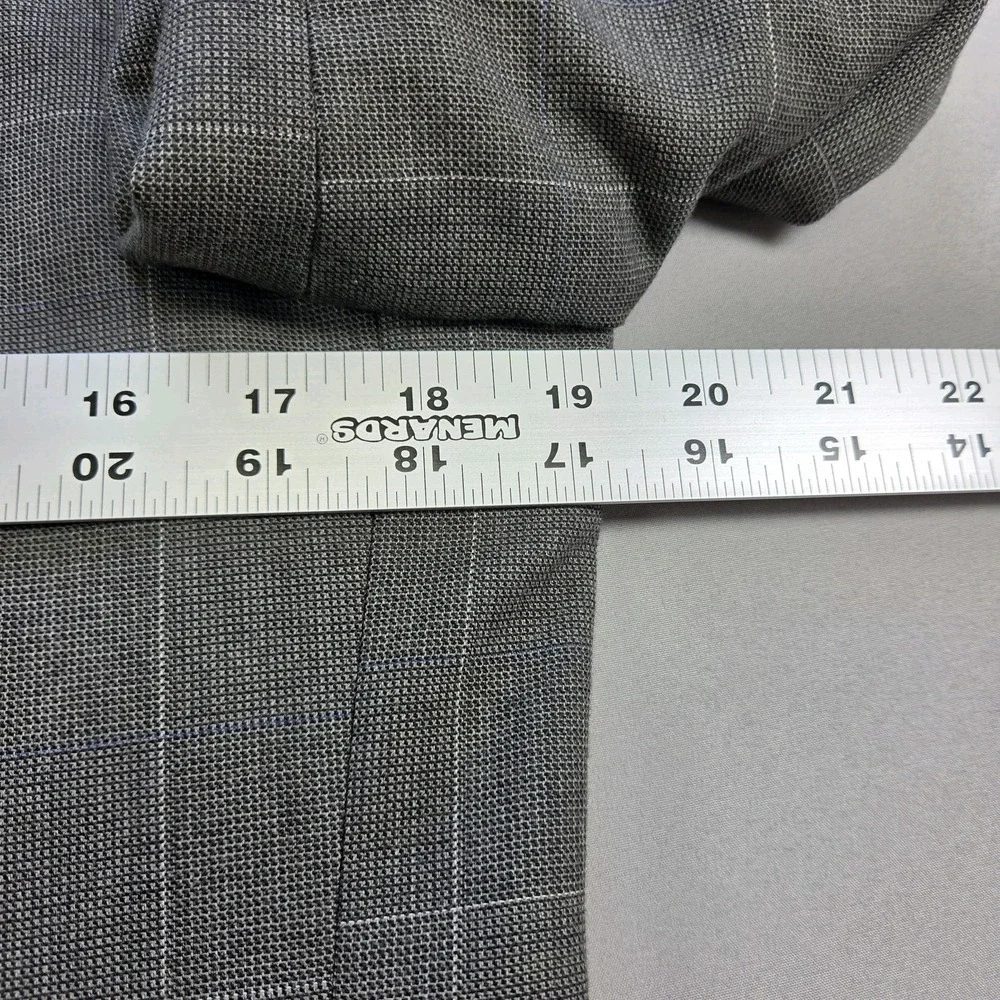 J Crew Ludlow Carpini Wool/Cotton Blend Peak Lapel Gray Windowpane 38R Blazer